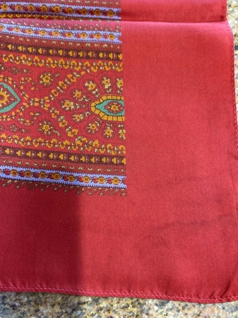 Vintage Liberty of London Red Silk Scarf